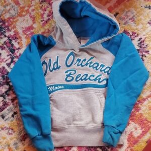 Old Orchard Beach Kids Blue and Gray Hoodie